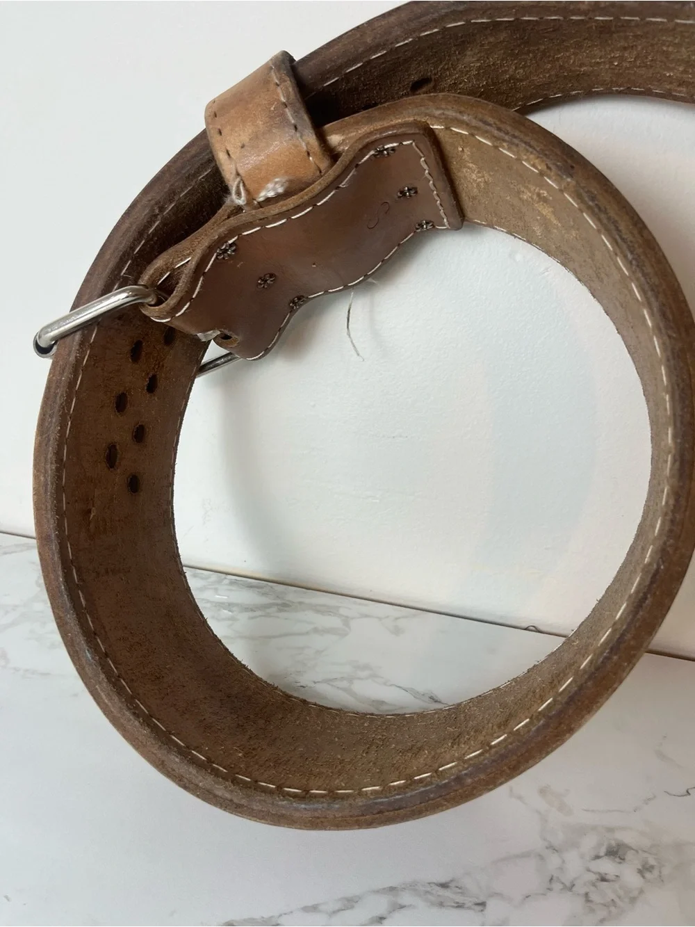 Pioneer Leather Weightlifting Belt Small Vintage Powerlifting 4in Wide 10mm